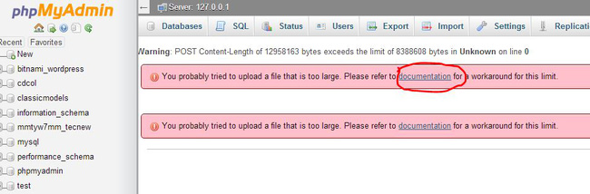 Cách tăng giới hạn dung lượng file upload/import trên phpMyAdmin - Ảnh 1.