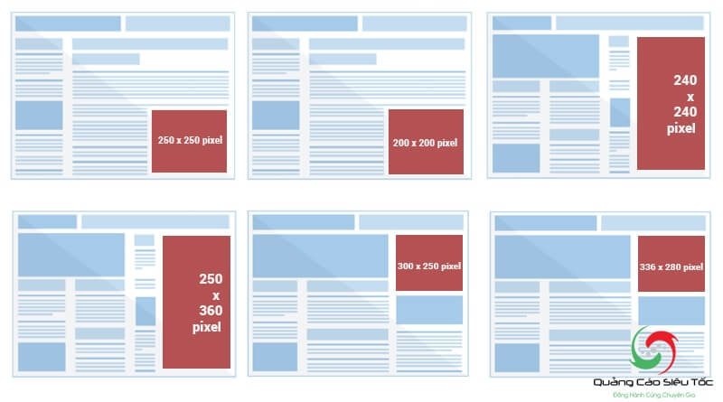 Kích thước banner quảng cáo hình chữ nhật 